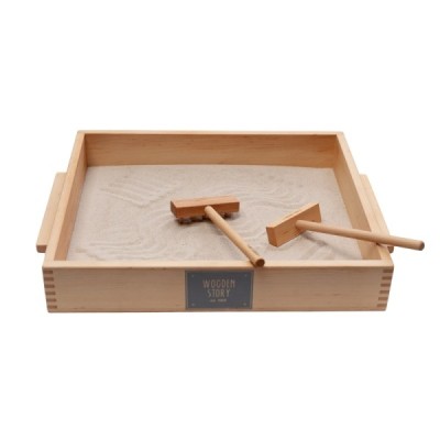 MONTESSORI SAND TRAY LARGE con sabbia e accessori 2 pz.